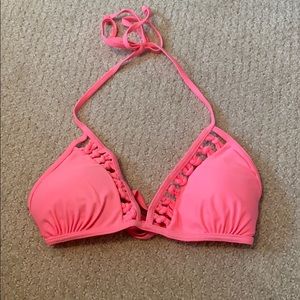 Pink bikini top